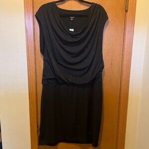 Apt 9 Short Sleeved Shimmer Formal Mini Dress Draped Top NWT Womens Size XL